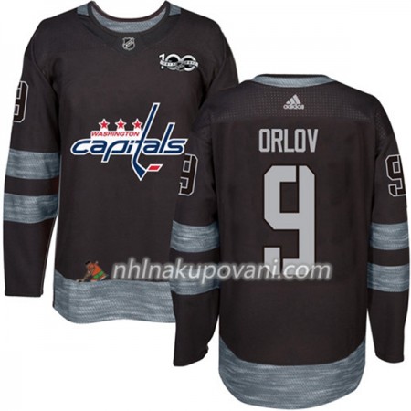 Washington Capitals Dresy Dmitry Orlov 9 1917-2017 100th Anniversary Adidas Černá Authentic - Pánské